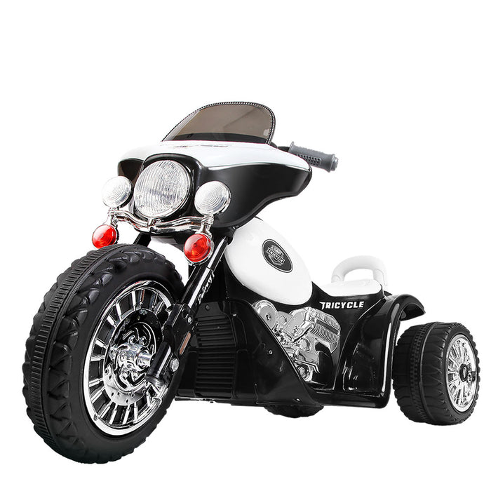 Kids Ride On Harley Style White Electric Motorbike