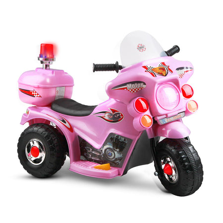 Kids Ride On Electric Pink Motorbike - 3 Wheel