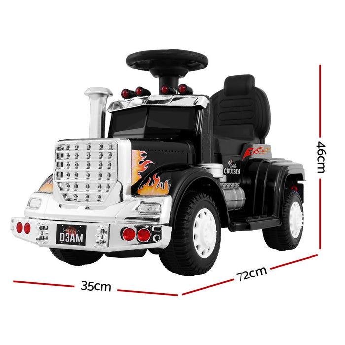 Kids Ride on Black Electric Truck - Battery Operated