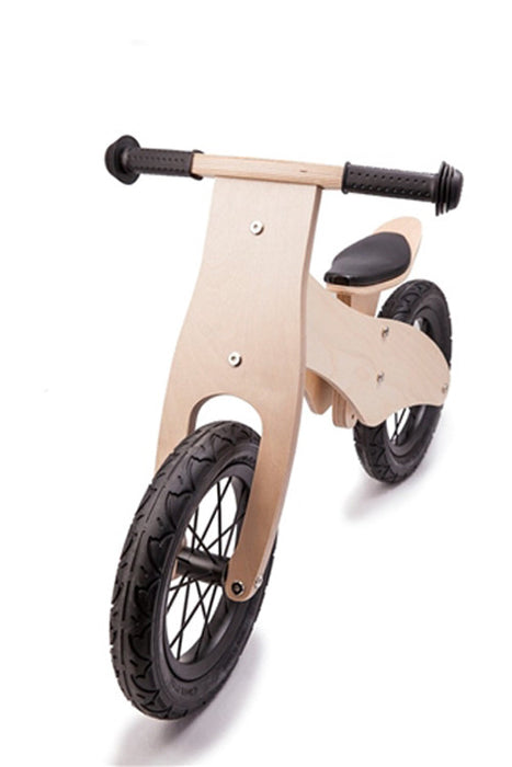 Wooden Balance Bike for Kids - 2-6 yr Training Ride Bike l Natural Wood with Hand grip