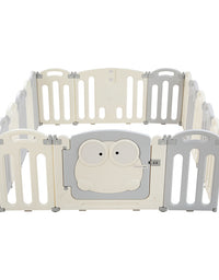 Keezi Baby Playpen 16 Panels Foldable Toddler Fence Safety Play Activity Centre
