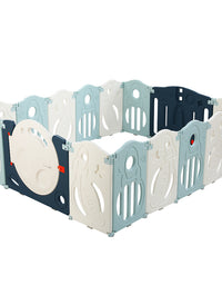 Keezi Baby Playpen 16 Panels Foldable Toddler Fence Safety Play Activity Barrier
