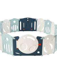 Keezi Baby Playpen 16 Panels Foldable Toddler Fence Safety Play Activity Barrier
