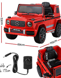 Kids Ride On Car Electric Mercedes-Benz Licensed Toys 12V Battery Red Cars AMG63
