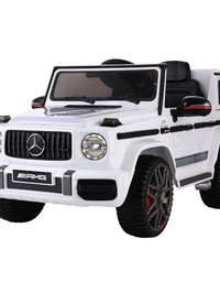 Mercedes-Benz Kids Ride On White Electric Car - AMG G63 Licensed Remote Car (12V)
