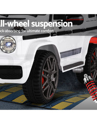 Mercedes-Benz Kids Ride On White Electric Car - AMG G63 Licensed Remote Car (12V)
