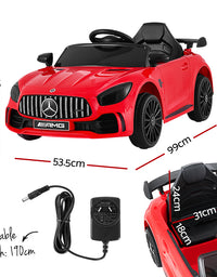 Kids Ride On Car Mercedes-Benz AMG GTR Electric Toy Cars 12V White
