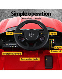 Kids Ride On Car Mercedes-Benz AMG GTR Electric Toy Cars 12V Red
