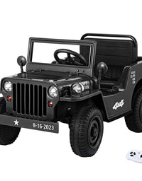 Rigo Kids Ride On Car Off Road Military Toy Cars 12V Black
