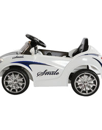 Rigo Ride On Car Toy Kids Electric Car 12V Battery White
