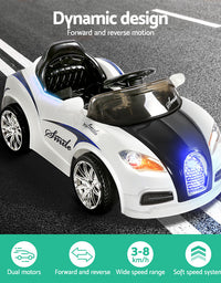 Rigo Ride On Car Toy Kids Electric Car 12V Battery White

