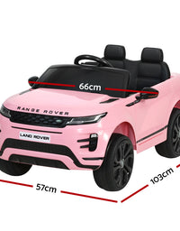 Kids Ride On Car Licensed Land Rover 12V Electric Car Toys Battery Remote Pink
