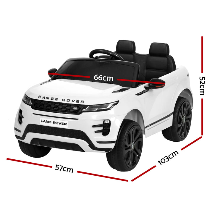 Licensed Land Rover Kids Ride On Electric White Car with Remote (12V)