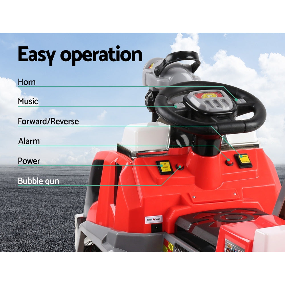 Kids Ride On Electric Fire Truck - Battery Operated