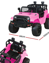 Rigo Kids Ride On Car Electric 12V Car Toys Jeep Battery Remote Control Pink
