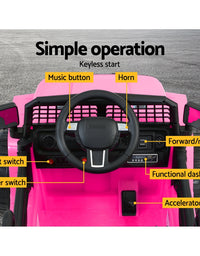Rigo Kids Ride On Car Electric 12V Car Toys Jeep Battery Remote Control Pink

