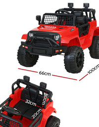 Rigo Kids Ride On Car Electric 12V Car Toys Jeep Battery Remote Control Red
