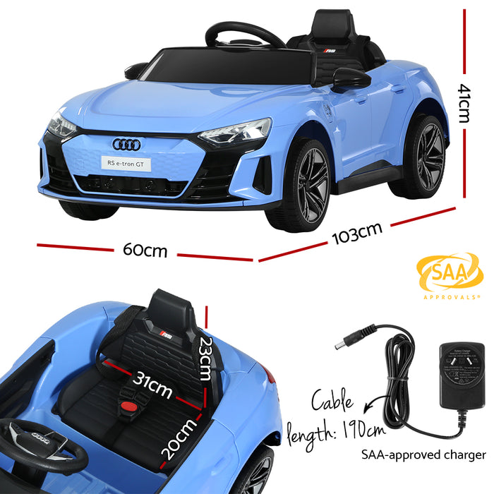 Licensed Audi Ride On Blue Electric Sports Car - Remote Control (12V)