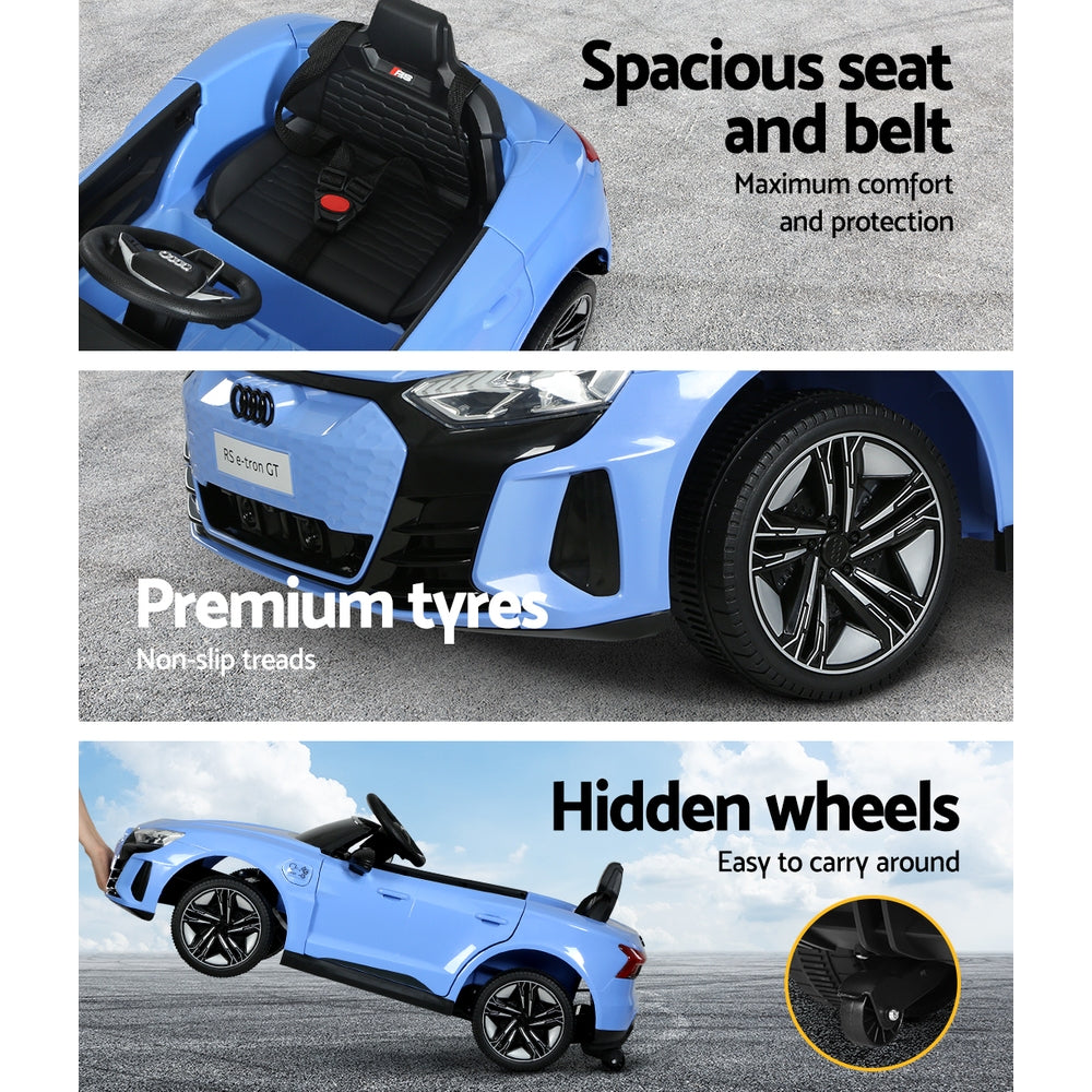 Licensed Audi Ride On Blue Electric Sports Car - Remote Control (12V)