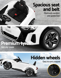 Audi Ride On Car Electric Sports Toy Cars RS e-tron GT Licensed Rigo White 12V
