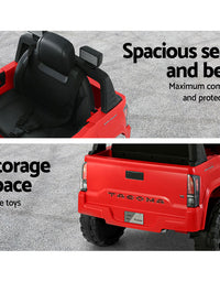 Toyota Ride On Car Kids Electric Toy Cars Tacoma Off Road Jeep 12V Battery Red
