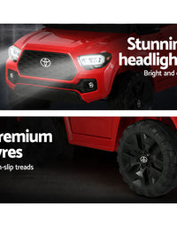 Toyota Ride On Car Kids Electric Toy Cars Tacoma Off Road Jeep 12V Battery Red

