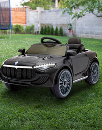Kids Ride On Black Electric Car - Remote Control (12V)l  Black MP3 LED
