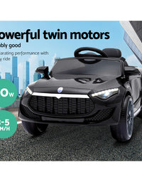 Kids Ride On Black Electric Car - Remote Control (12V)l  Black MP3 LED
