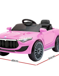 Kids Ride On Electric Pink Car - Remote Control (12V)
