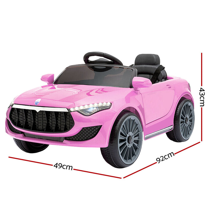 Kids Ride On Electric Pink Car - Remote Control (12V)