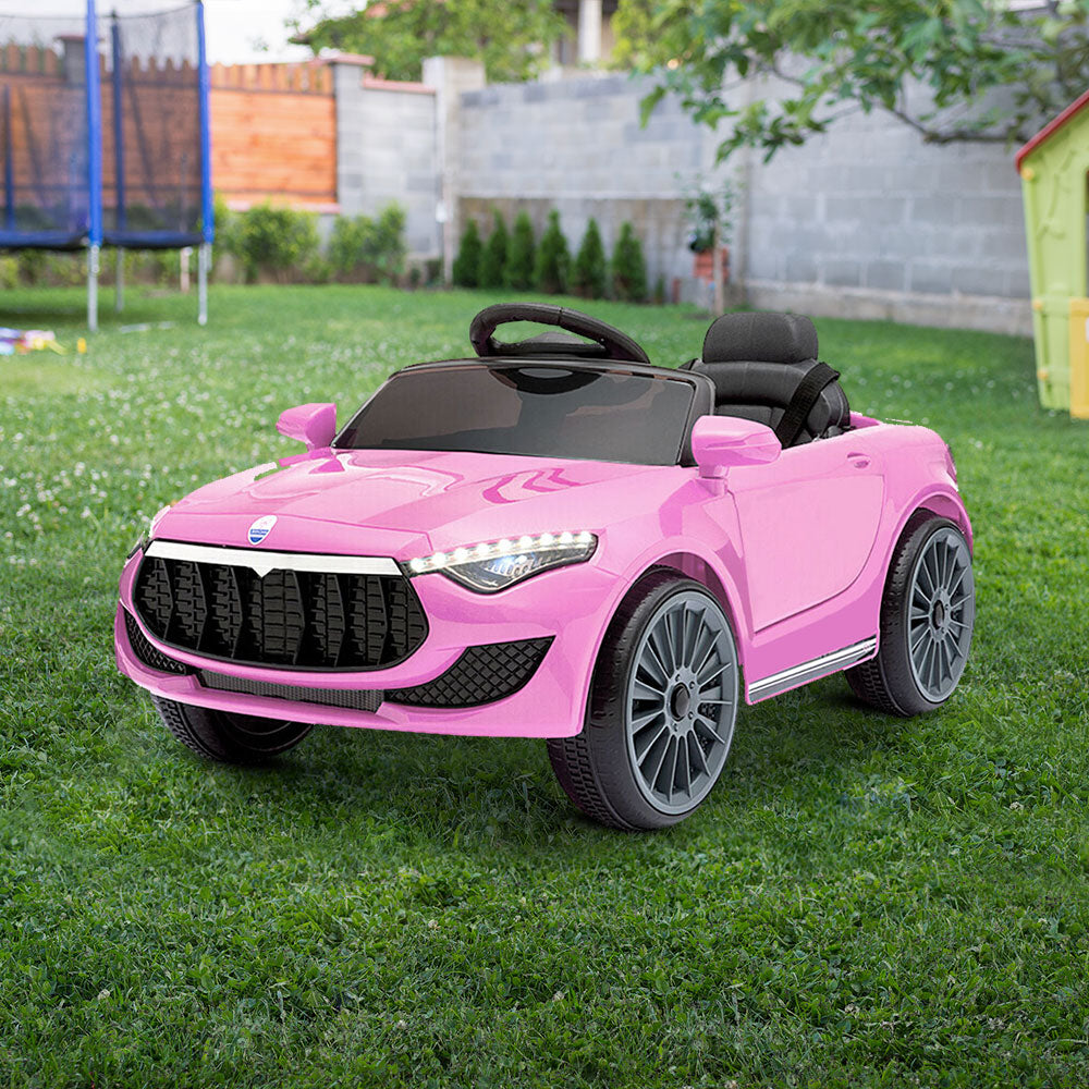 Kids Ride On Electric Pink Car - Remote Control (12V)