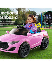 Kids Ride On Electric Pink Car - Remote Control (12V)
