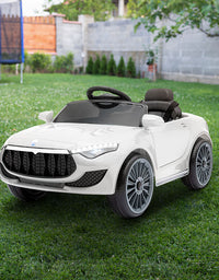 Rigo Kids Ride On Car Electric Toys 12V Battery Remote Control White MP3 LED

