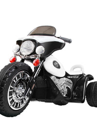Kids Ride On Harley Style White Electric Motorbike
