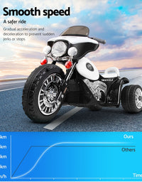 Kids Ride On Harley Style White Electric Motorbike
