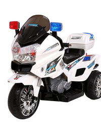 Rigo Kids Ride On Electric White Motorbike
