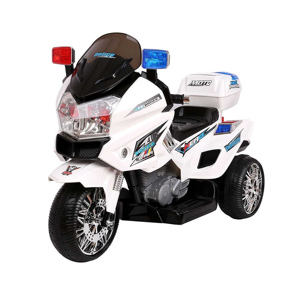Rigo Kids Ride On Electric White Motorbike