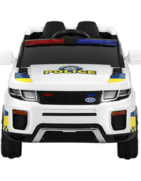 Kids Ride On Electric Patrol Police White Car - Remote Control (12V)
