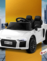Kids Ride On Car Audi R8 Licensed Sports Electric Toy Cars 12V Battery White
