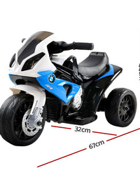 Kids Ride On BMW Licensed S1000RR - Blue Electric Motorbike
