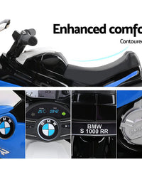 Kids Ride On BMW Licensed S1000RR - Blue Electric Motorbike
