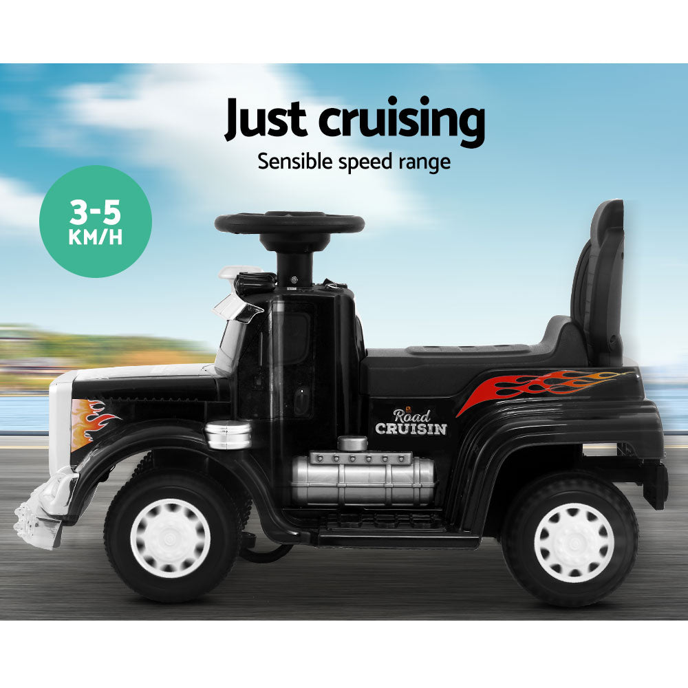 Kids Ride on Black Electric Truck - Battery Operated