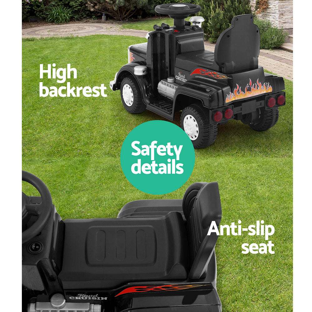 Kids Ride on Black Electric Truck - Battery Operated