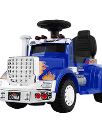 Kids Ride On Electric Blue Truck - Battery Operated
