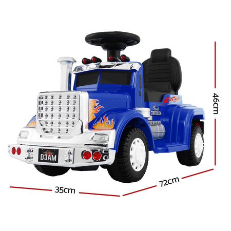 Kids Ride On Electric Blue Truck - Battery Operated