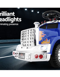 Kids Ride On Electric Blue Truck - Battery Operated
