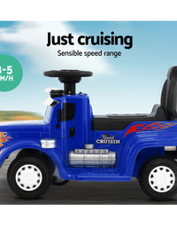Kids Ride On Electric Blue Truck - Battery Operated
