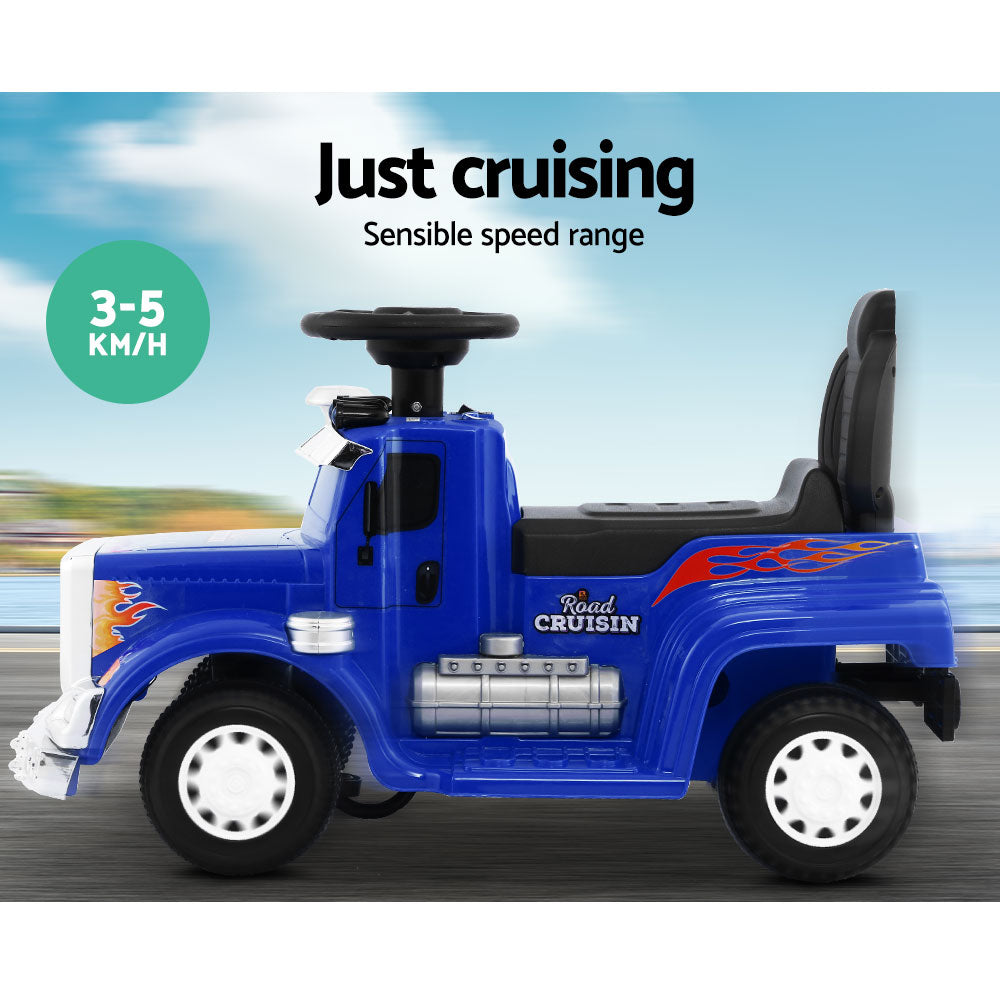 Kids Ride On Electric Blue Truck - Battery Operated
