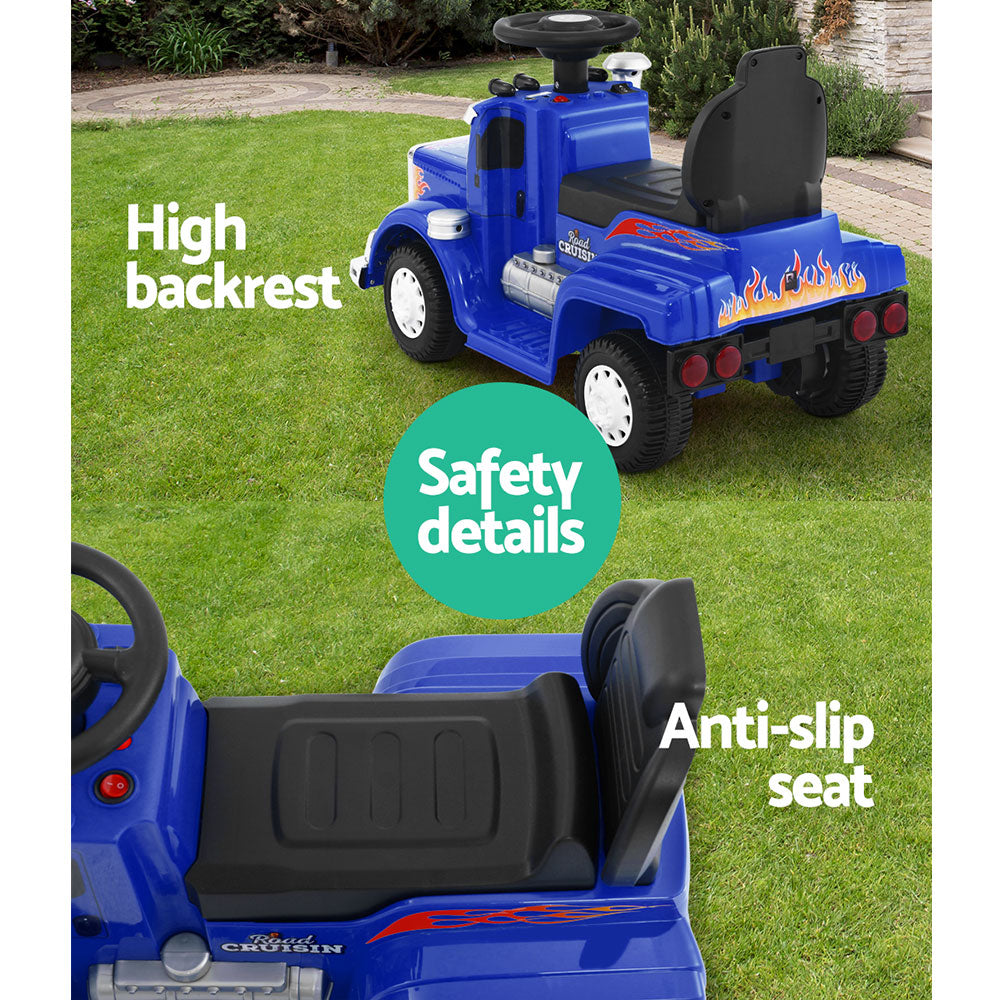 Kids Ride On Electric Blue Truck - Battery Operated