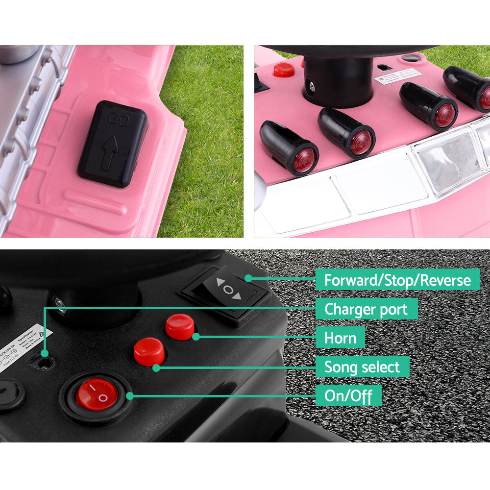Kids Ride On Pink Electric Truck - Battery Operated